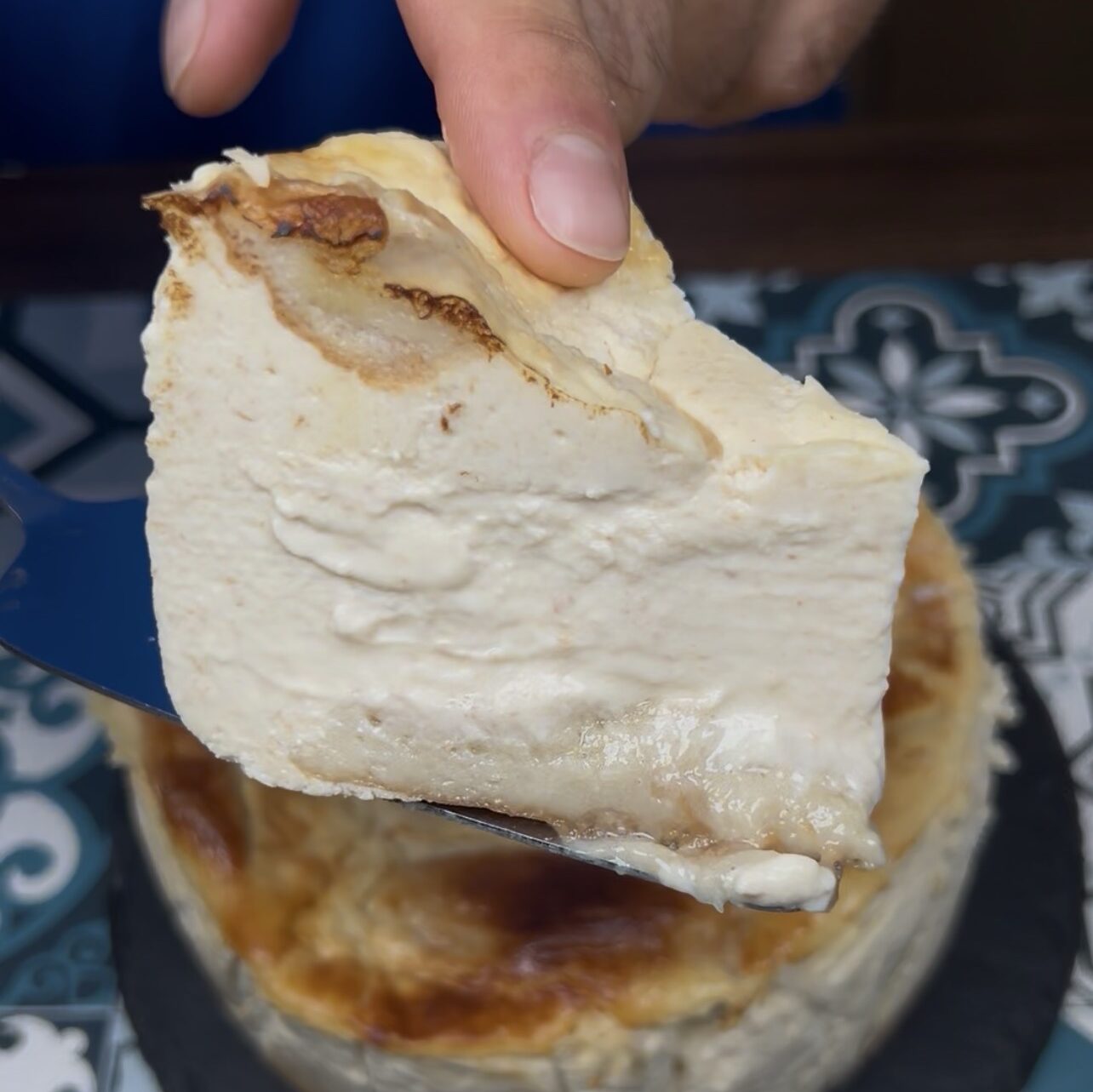 Tarta de horchata y fartons: Receta de cheesecake
