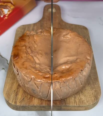 Cheesecake de chocolate Lotus de Mercadona hecha en Air Fryer